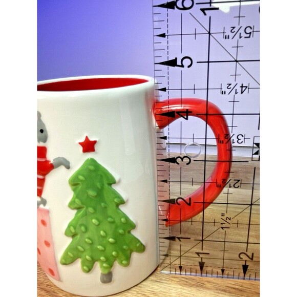 Lang Design 3d Cat Christmas Sweater Holiday Mug Tree Red Inside Whimsical - Picture 8 of 8